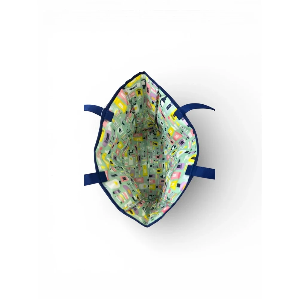 Clinique X Kate Spade New York Tote Bag Mint Green Bag of Tricks Cosmetic Print‎ - Picture 6 of 6